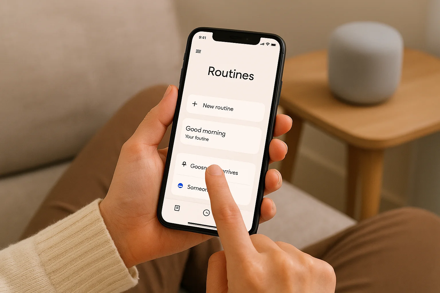 Build routines using the Google Home app